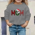 thumbnail image 2 of gcong Christmas Sweatshirt for Kids Girls Long Sleeve Crewneck Pullover Santa Claus Reindeer Print Sweat Shirt Toddler Winter Shirt Fall Tops, 2 of 5