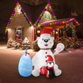 thumbnail image 1 of Pingüino Inflable Navideño De 7 Pies Con Luz Para Patio Festivo, 1 of 9
