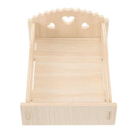 Baluue Hamster Wood Bed Wooden Guinea Pig Bed Beige 1Pack
