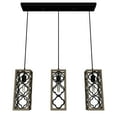 thumbnail image 2 of Hunter - Gablecrest 3-light French Oak, Large Cluster Light, Dimmable, Transitional Style, Linear Shaped, for Bedrooms, Dining, Living Rooms - 19948, 2 of 8