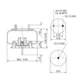 thumbnail image 3 of Heavy Duty Air Spring Bag - Rolling Lobe Air Suspension Spring Replaces 1R12-1047, Dayton Parts 352-9807, 452-9807, 452-9807L, Automann 566.ER9807, AB1DK23I-9807, AM9807, Torque TR9807, 3 of 4