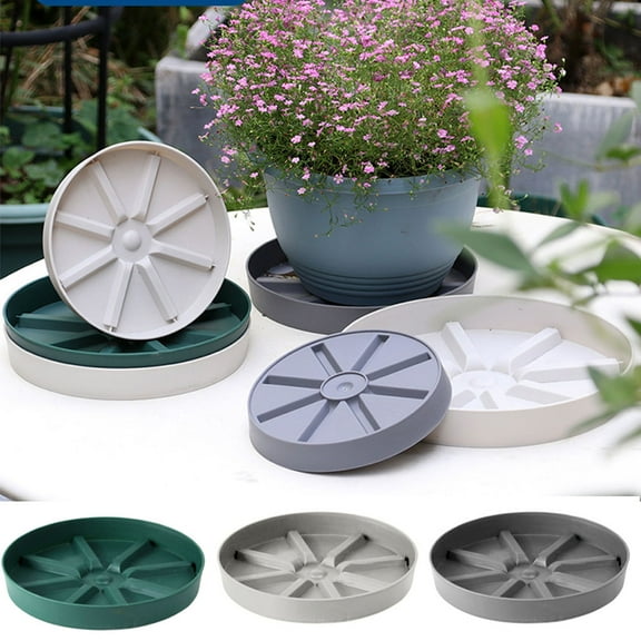 Plant Saucer Plant Tray Flower Pot Saucers Durable Plastic Plant Trays for Indoor Outdoor Garden Potted Plants