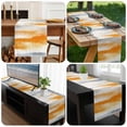 thumbnail image 6 of Orange Gray White Table Runner 48 Inches Long, Farmhouse Abstract Ombre Texture Kitchen Coffee Dining Table Decoration for Home Party Birthday Wedding Home Decor 13x48 Inches, 6 of 8