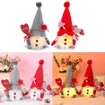 thumbnail image 2 of Illuminated Plush Doll Decorations Handmade Valentine's Day Gnomes Tabletop Glowing Gnomes Valentine's Day Ornament Red, 2 of 4