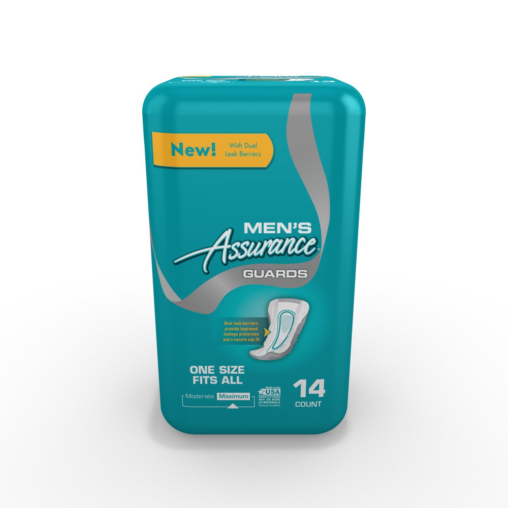 Assurance Men's Maximum Absorbency Guards, 14 count