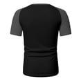 thumbnail image 5 of NinXxx Men's Fashion Casual Short Sleeve Raglan Top Dark Gray2 XXXL, 5 of 5