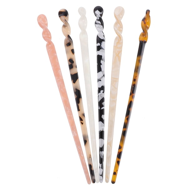 GOOHOCHY 6 palillos para el pelo vintage, accesorios largos y sencillos para el cabello de mujer china.
