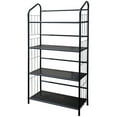 thumbnail image 1 of 49" Tall 4-Tier Metal Standing Book Shelf, Black finish, 1 of 2