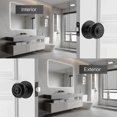 thumbnail image 2 of Pomo de puerta STARPY vintage negro con cerradura de privacidad para interior, 2 of 6
