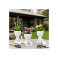 thumbnail image 3 of Ceramic Sitting Human Sculptural for Home Decor - Figurine Accents for Bathroom, Office Desk, and Living Room - Ornaments for Shelf Display and Cofee Table - Set of 3, 6", 6", 5", White, 3 of 14
