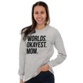 thumbnail image 4 of Worlds Okayest Mom Mothers Day Mama Women Plus Size Long Sleeve Graphic Tee Brisco Brands 2X, 4 of 5