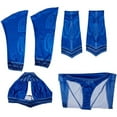 thumbnail image 6 of Women Kitana Blue Warrior Style Jumpsuit Body Suit Uniform with Belt and Arm Guards, 6 of 7