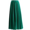 thumbnail image 2 of Hamky Skirts for Women Maxi Skirt Fall Skirt Summer Women's Solid Color Chiffon Skirt Women's High Waist Long Skirt High Waisted Skirts A Line Skirt Green Skirt S, 2 of 8