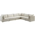thumbnail image 2 of Meridian Furniture Jacob Sectionnel Modulaire en Velours Crème, 2 of 12