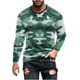 thumbnail image 2 of Men's Long Sleeve Round Neck Camo T-Shirt Camouflage Long Sleeve Thermal Soft Lightweight Shirt Tops, 2 of 5