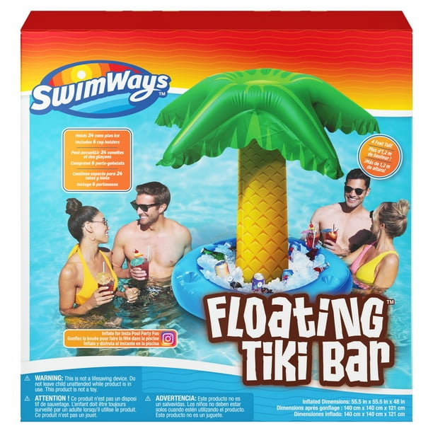 inflatable floating tiki bar
