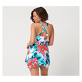 thumbnail image 2 of Denim and Co. Beach V-Neck Handkerchief Hem Swim Dress, Asian Floral, 26, 2 of 2