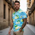 thumbnail image 3 of Aplkyhs Tropical Lemon Flower Matching Couple Sport Shirts Quarter Zip Matching Golf Shirts for Couple Lightweight Mens Hawaiian Shirt Moisture Wicking Suitable for Outdoor Sports, 3 of 6