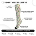 thumbnail image 3 of Lsque Rabbit And Butterfly Pattern Sport Compression Socks for Men & Women 15-20 mmHg Knee High Nurse Pregnant Running Medical and Travel Athletic, 3 of 6
