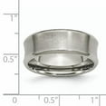 thumbnail image 5 of Titanium Beveled Edge Concave 8mm Brushed & Polished Band, 5 of 9