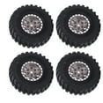 thumbnail image 3 of 55mm RC Rubber Tires, Strong Cushioning 4Pcs Exquisite 1/24 RC Car Wheels Tires With Brass Coupler For Axial SCX24 AXI90081  Color, 3 of 8