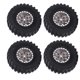 thumbnail image 3 of Estrela 4 neumáticos de goma RC de 2.165 in, llantas de aleación de aluminio con combinador de latón para Axial SCX24 1/24 RC CarTitanium Color, 3 of 8