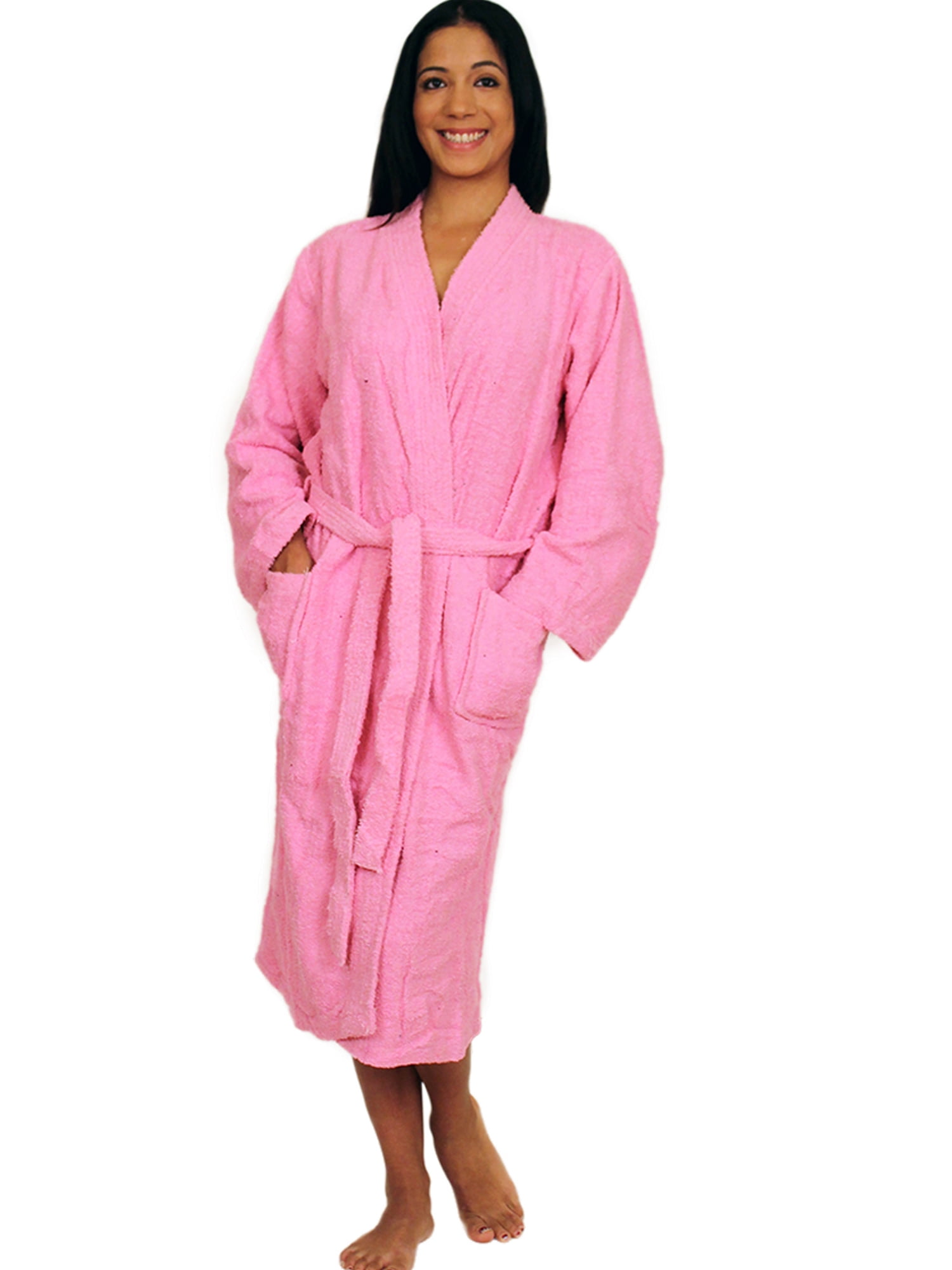 NDK New York - Terry Cloth Kimono Bath Robe Unisex 100% Cotton