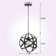 thumbnail image 4 of GROWTH TANK Rustic Metal Cage Pendant Light Lamp for Farmhouse Entryway Foyer Restaurant A, 4 of 8
