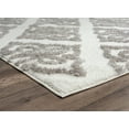 thumbnail image 3 of United Weavers Queensland Akira Geometric Shag Runner Rug, Taupe, 2'7" X 7'2", 3 of 6