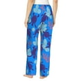 thumbnail image 3 of Uemuo Ornamental Turtles Pattern Women's Wide Leg Palazzo Lounge Pants with Pockets Light Weight Loose Comfy Casual Pajama Pants-, 3 of 9