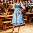thumbnail image 4 of QUNYINEY Long Summer Dresses for Women Oktoberfest German Sleeveless Flowy Dirndl Dress Casual Loose Fit Square Neckline A Line Beer Carnival Dresses, 4 of 5
