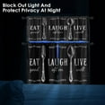 thumbnail image 4 of Black White Kitchen Curtains Farmhouse Window Curtains Valance and Tier Set 36 Inch, Eat Good Laugh Often Live Well Rod Pocket Short Tier Curtain, Abstract Small Curtains for Kitchen Decor, 4 of 6