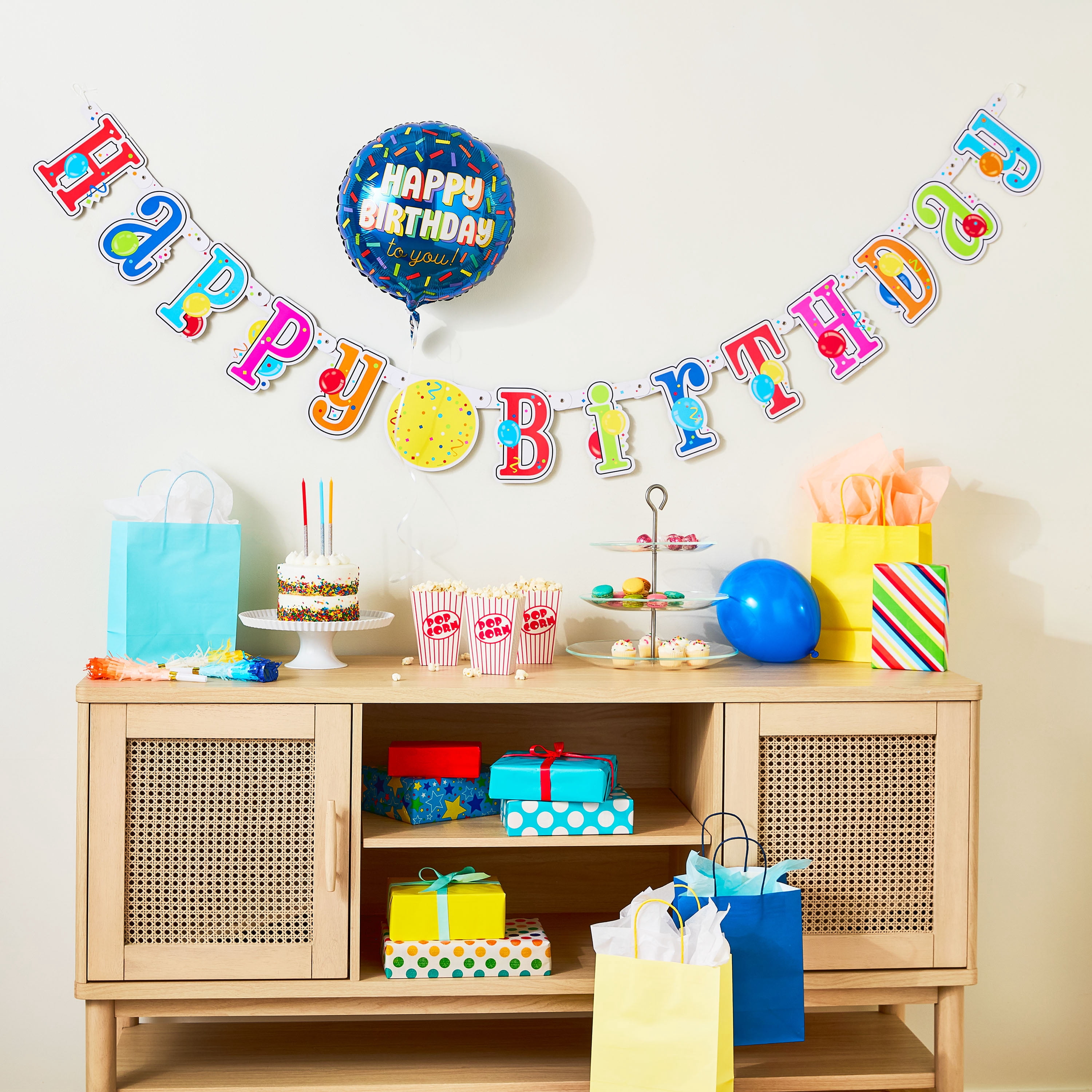 Multicolor Customizable Age Birthday Banner with Number Stickers, 7', by Way To Celebrate