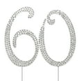thumbnail image 4 of Hytrove Number 60 Shape Cake Topper Silver Anniversary Celebration 1Pcs 8.45X5.11X0.08in, 4 of 6