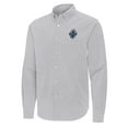 thumbnail image 2 of Men's Antigua Gray Vancouver Whitecaps FC Porter Woven Tri-Blend Long Sleeve Button-Down Shirt, 2 of 3
