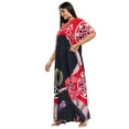 thumbnail image 4 of Oussum Robes Longues Caftans Tribales Rouges en Polyester Grande Taille pour Femmes, 4 of 7