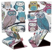 Non rotate art owl folio tablet Case for Zeki 7 inch android tablet cases 7 inch Slim fit standing protective rotating universal PU leather standing cover