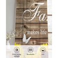 thumbnail image 6 of Yellow Sunflowers Sheer Curtains 39 Inch Length 2 Panels Set for Living Room/Bedroom, Family Farmhouse Brown Wooden Butterfly Kitchen Curtains Grommet Curtains Window Treatments 27.5"x39"x2, 6 of 7