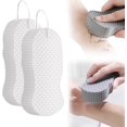 thumbnail image 1 of Éponge Exfoliante Magique, Éponge de Bain Réutilisable Super Douce (Blanc, 2 Pcs), 1 of 7