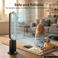 thumbnail image 2 of Simple Deluxe 41-Inch Bladeless Tower Fan with Remote Control, 10 Speeds, 80° Oscillation, 1-9 Hour Timer, Quiet 45dB Sleep Mode, Tip-Over Protection, Standing Floor Fan for Bedroom Living Room, 2 of 7