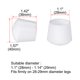 thumbnail image 2 of Funda de tapa de pierna de mueble Uxcell, evita rayones, goma blanca, 8 piezas, 28mm/1 1/10", 2 of 7