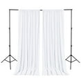 thumbnail image 5 of Clearance! Hiasan White Backdrop for Wedding  Decoration [2P], Rod Pocket High Density Polyester Photo Background, 5ft x 10ft, 5 of 6