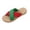 Green, variant on Womens Flat Sandals Open Toe Slides Slip On Summer Beach Shoes Cute Comfortable Slippers Outdoor Fashion Lightweight Casual Wide Width Walking Sandals, Black, 36