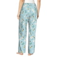 thumbnail image 3 of Naloa Bee Flower Print Women’s Ultra-Soft Comfy Pajama Lounge Pants with Pockets & Drawstring, 3 of 8