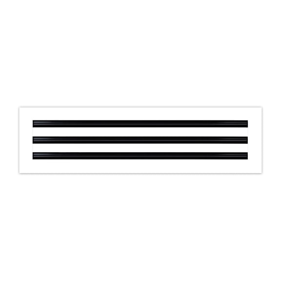 BUILDMART - 22x6 Modern AC Vent Cover - Decorative White Aluminum Air Vent - Standard Linear Slot Diffuser - Heating and Cooling Register Grille for Ceiling, Walls & Floors - Texas Buildmart