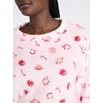 thumbnail image 4 of Joyspun Women's Folded Giftable Plush Long Sleeve Top and Pants Pajamas Set, 2-Piece, Sizes S-3X, 4 of 4