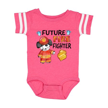 

Inktastic Future Fire Fighter with Cute Dalmatian Dog Gift Baby Boy or Baby Girl Bodysuit