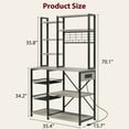 thumbnail image 2 of Ourlova Bakers Rack with Power Outlet, Microwave Stand with 2 Wire Drawer, Industrial Coffee Bar Station, 7-Tier Kitchen Bakers Rack with Large Storage, 2 of 7