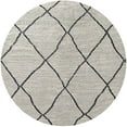 thumbnail image 1 of Ahgly Company Machine Washable Indoor Round Industrial Modern White Chocolate Beige Area Rugs, 7' Round, 1 of 1