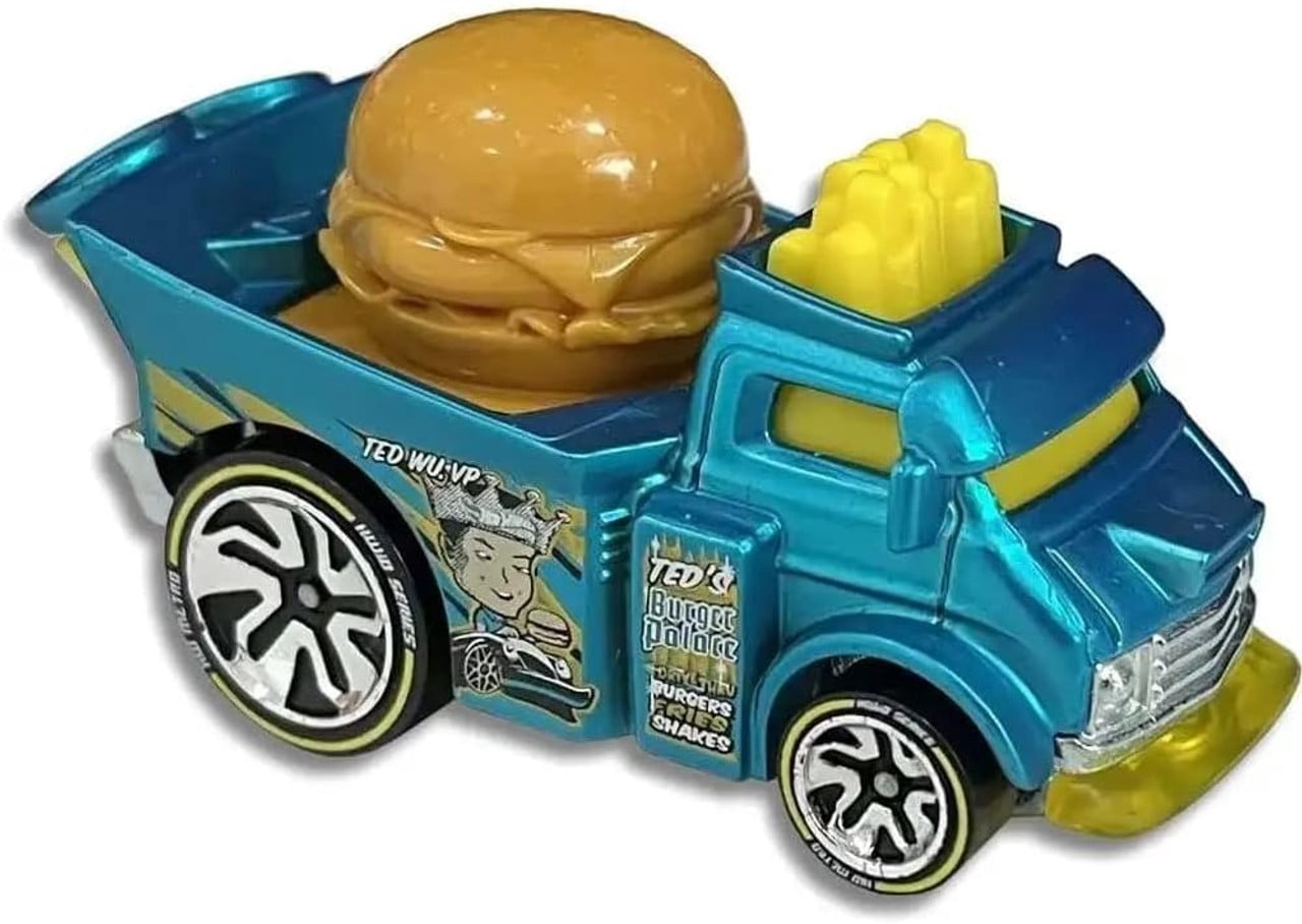 Hot Wheels id Cars Complete Set of 6 Diecast Vehicles from HDH85-979B Release with Tesla Cybertruck, '56 Chevy Bel Air and More